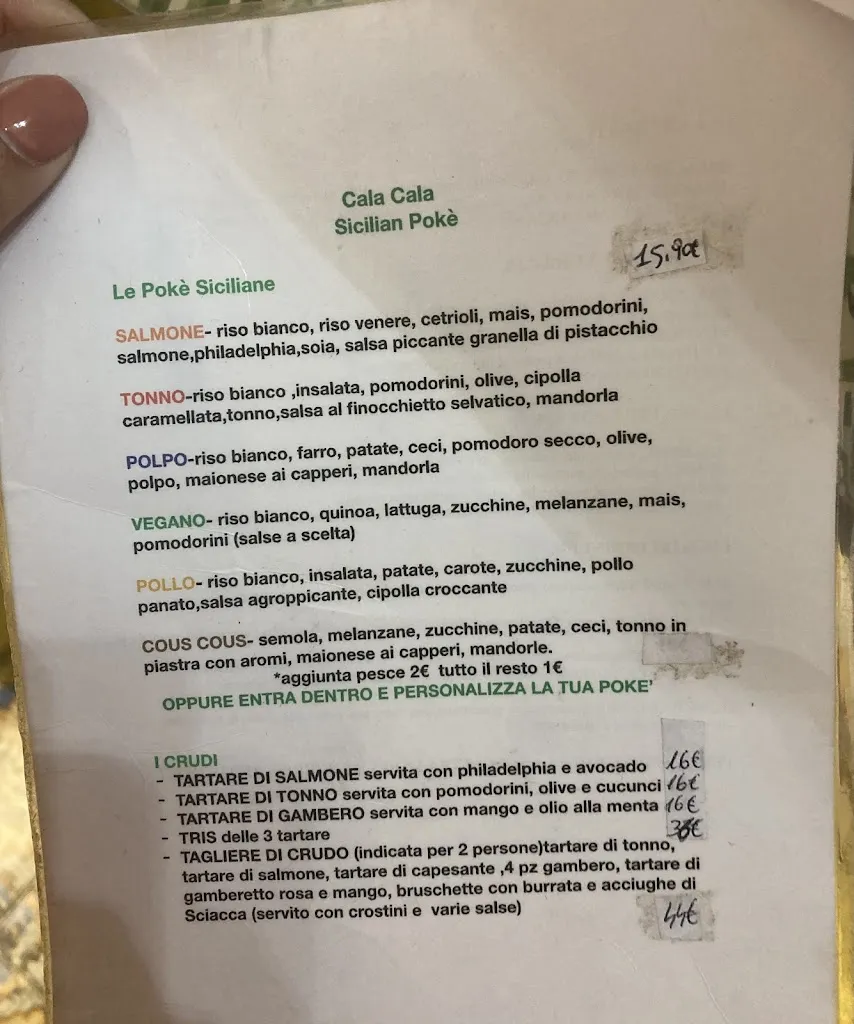 Menu_Cala Cala Sicilian Pokè_Favignana_image_4