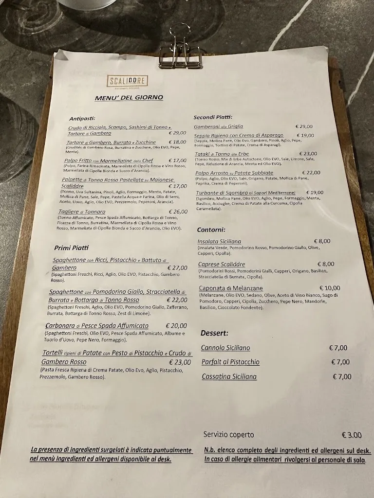 Menu_Scaliddre Ristorante Siciliano_Favignana_image_1