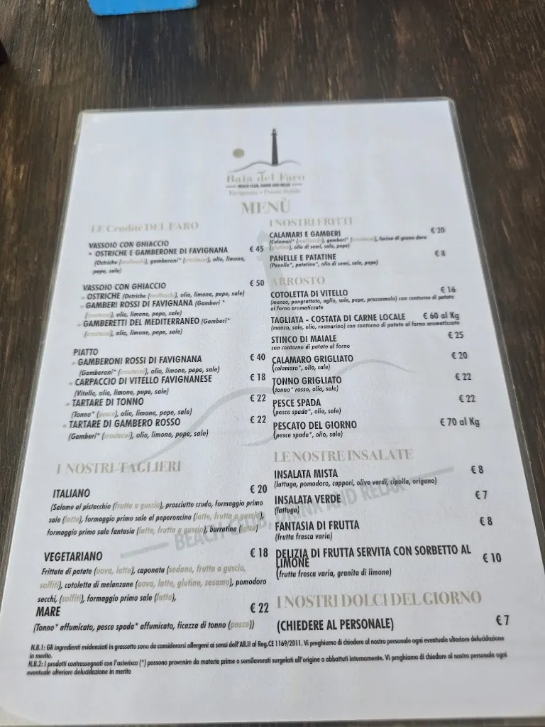 Menu_Baia del Faro_Favignana_image_1