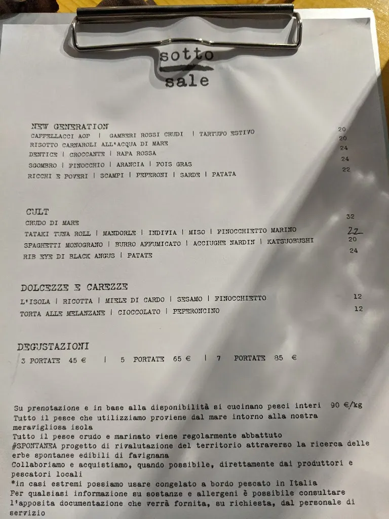 Menu_Ristorante Sotto Sale_Favignana_image_2