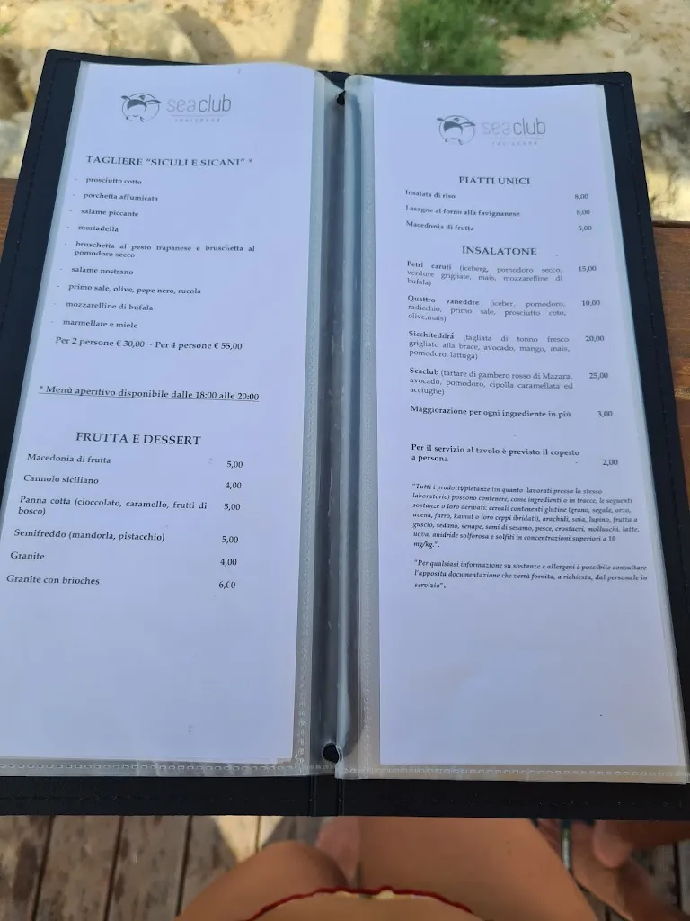Menu_Sea Club Favignana_Favignana_image_1