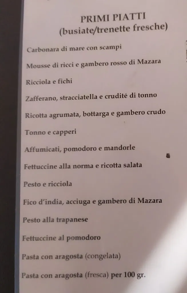 Menu_Sea Club Favignana_Favignana_image_2
