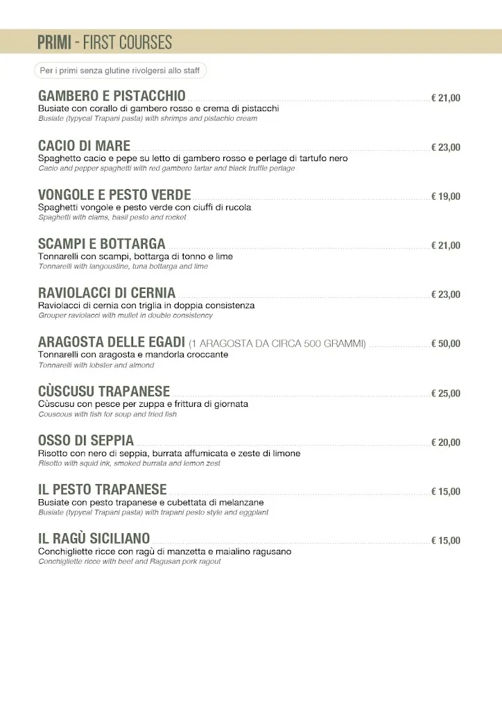 Menu_210 Grammi Ristorante Laboratorio - Favignana_Favignana_image_1