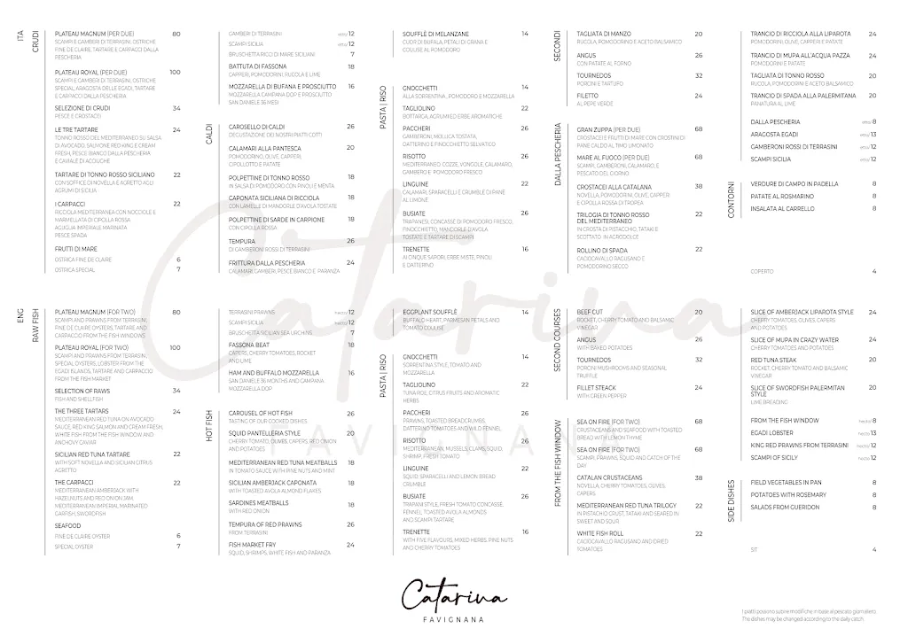 Menu_Catarina Favignana - Restaurant & Drink House_Favignana_image_1