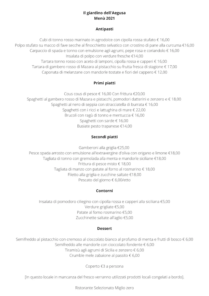 Menu_Ristorante Il Giardino dell'Aegusa_Favignana_image_1