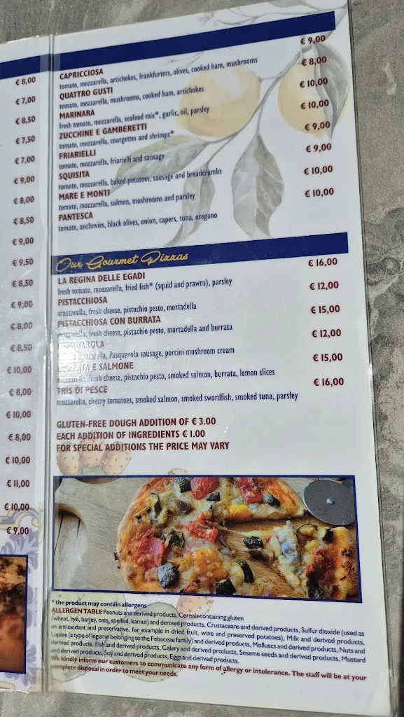 Menu_La regina delle Egadi_Favignana_immagine_1