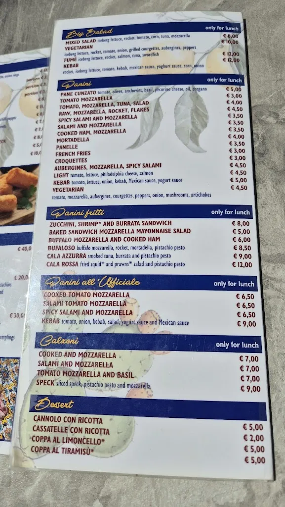 Menu_La regina delle Egadi_Favignana_immagine_2