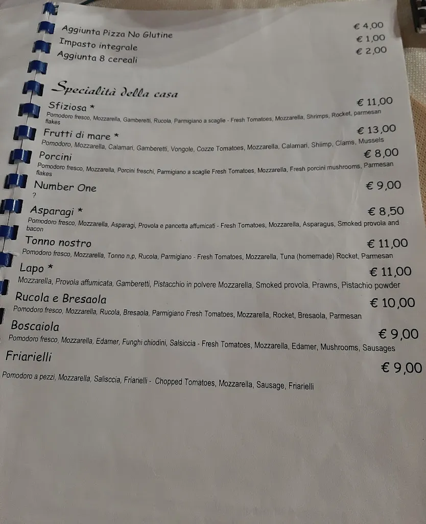 Menu_Ristorante Pizzeria Number One da Rocco_Gioiosa Marea_image_4
