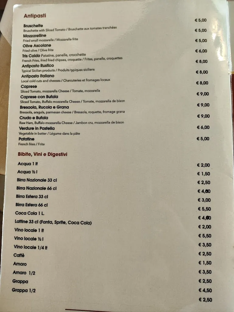 Menu_Ristorante - Pizzeria Bar La Villa_Gratteri_image_1