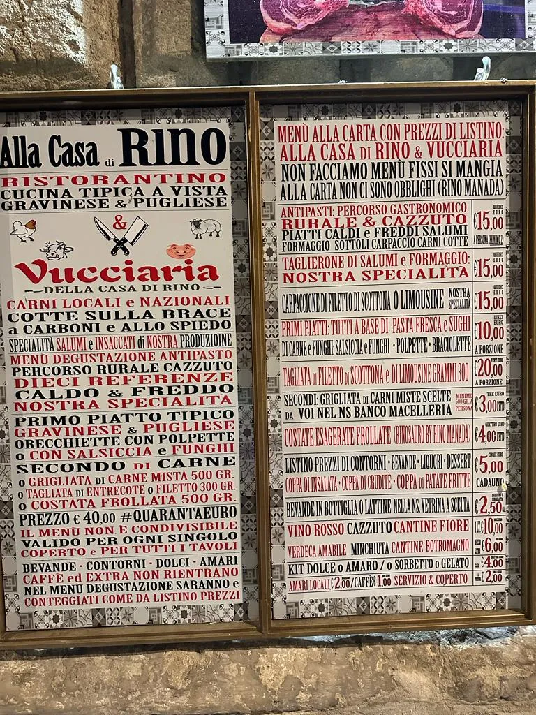 Menu_Alla casa di Rino & Vucciaria_Gravina in Puglia_image_1