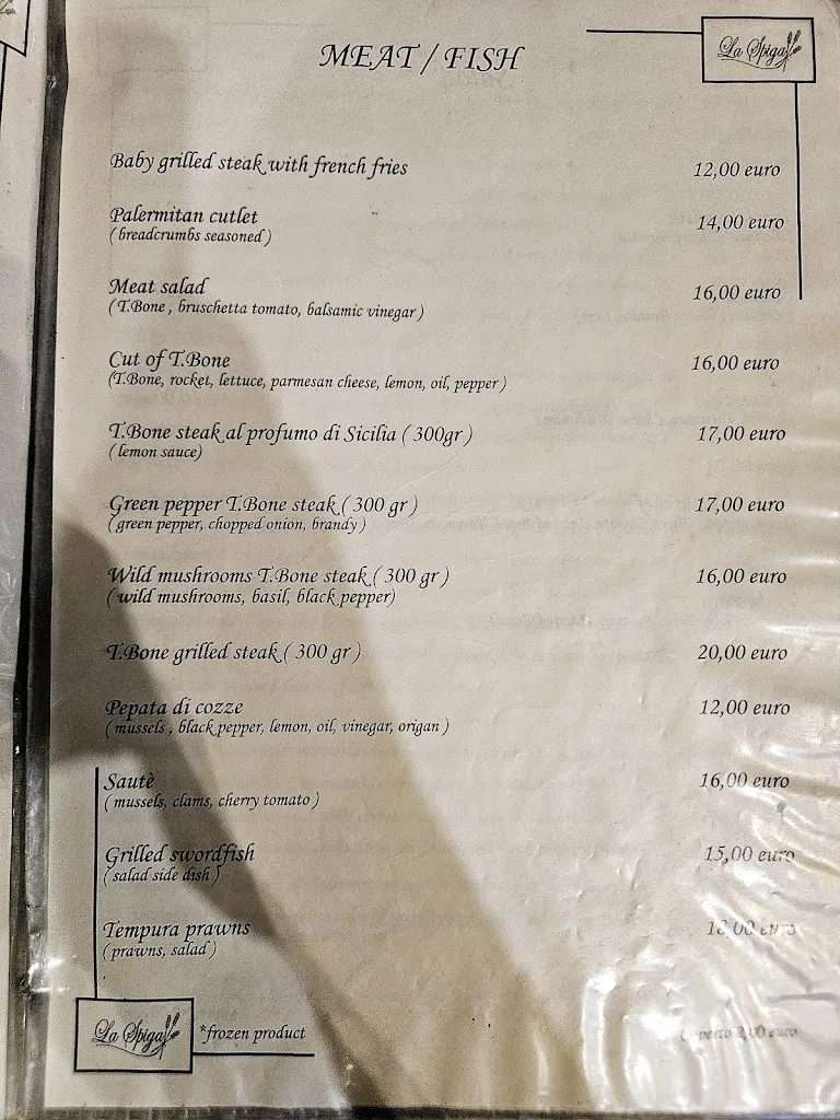 Menu_Pizzeria La spiga_Giarre_image_1