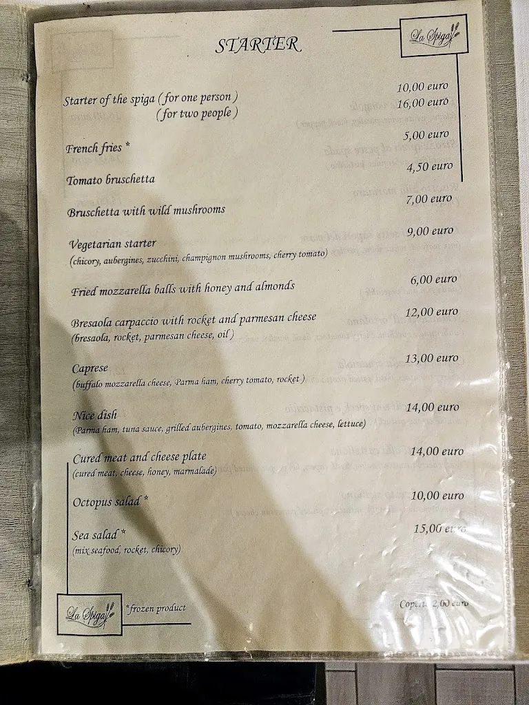 Menu_Pizzeria La spiga_Giarre_image_2