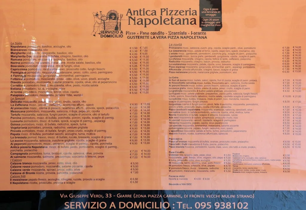 Menu_Antica Pizzeria Napoletana_Giarre_image_2