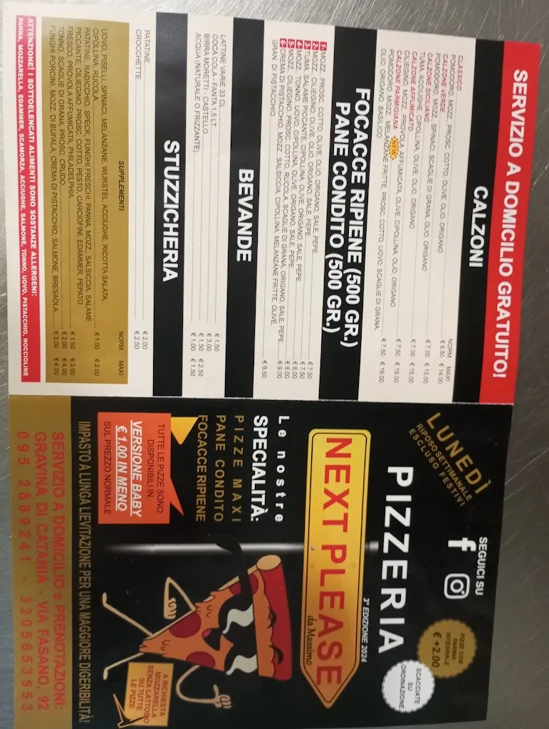 Menu_Pizzeria Next Please da Massimo_Gravina di Catania_image_3