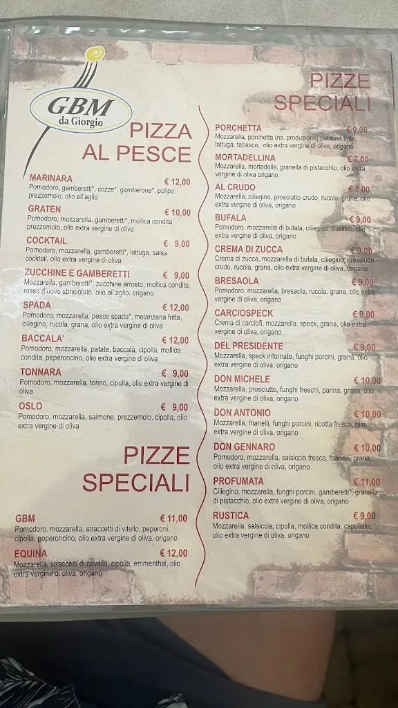 Menü_Ristorante Trattoria Macelleria GBM_Ispica_Bild_1