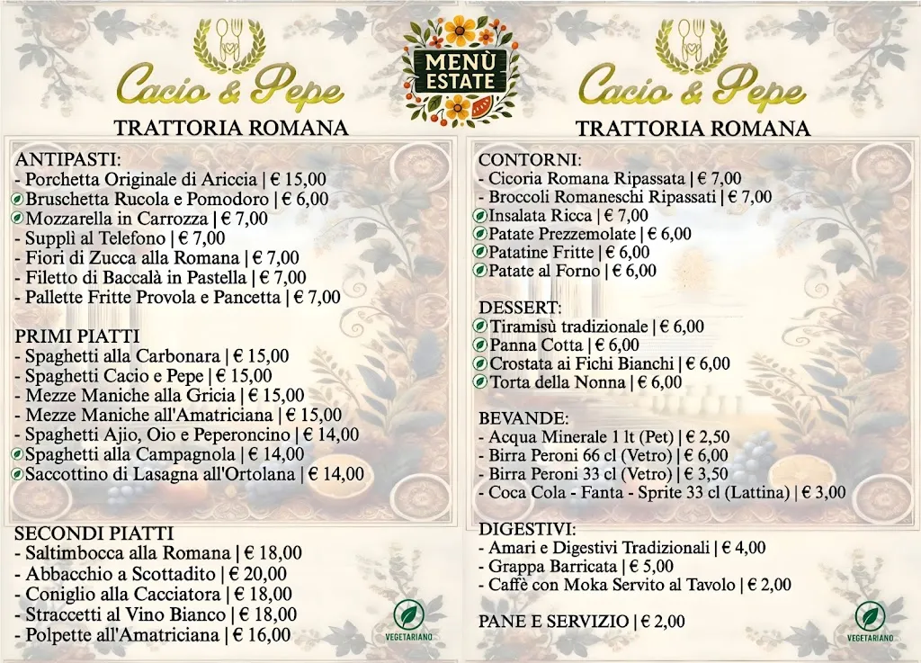 Menu_Cacio & Pepe Trattoria Romana a Lampedusa_Lampedusa_image_1