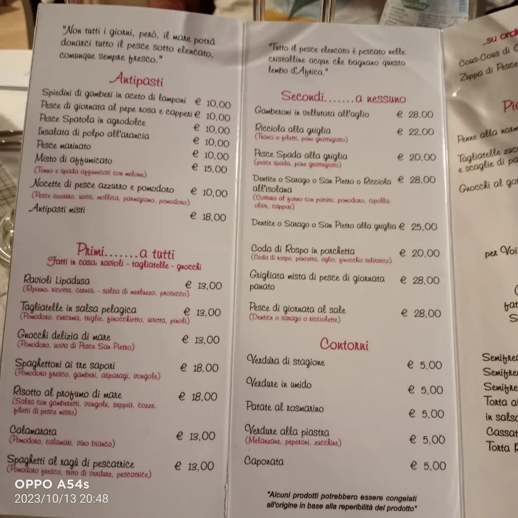 Menu_Trattoria La Risacca Lampedusa_Lampedusa_image_1