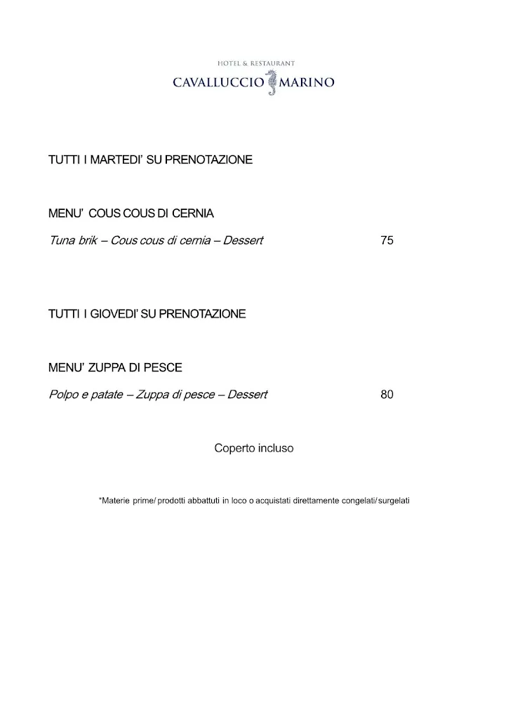 Menu_Cavalluccio Marino Lampedusa - Hotel e Ristorante_Lampedusa_image_4