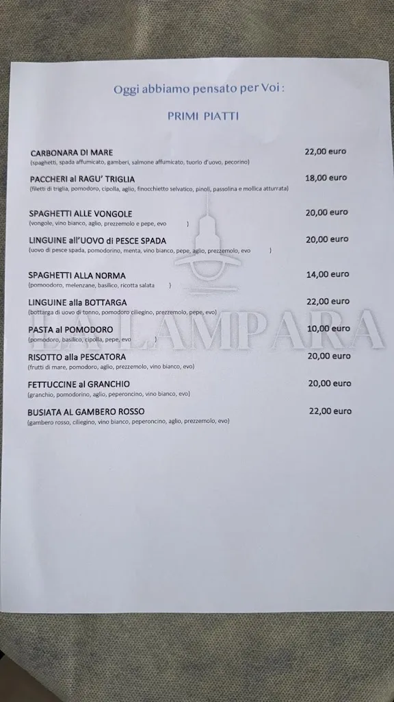 Menu_Ristorante pizzeria La Lampara_Lampedusa_image_2
