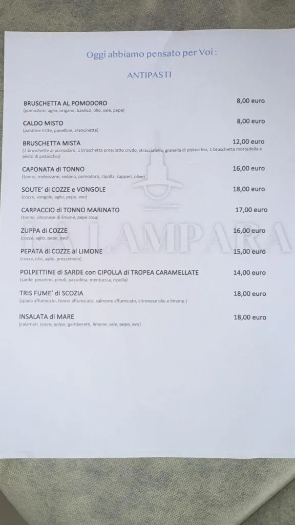 Menu_Ristorante pizzeria La Lampara_Lampedusa_image_3