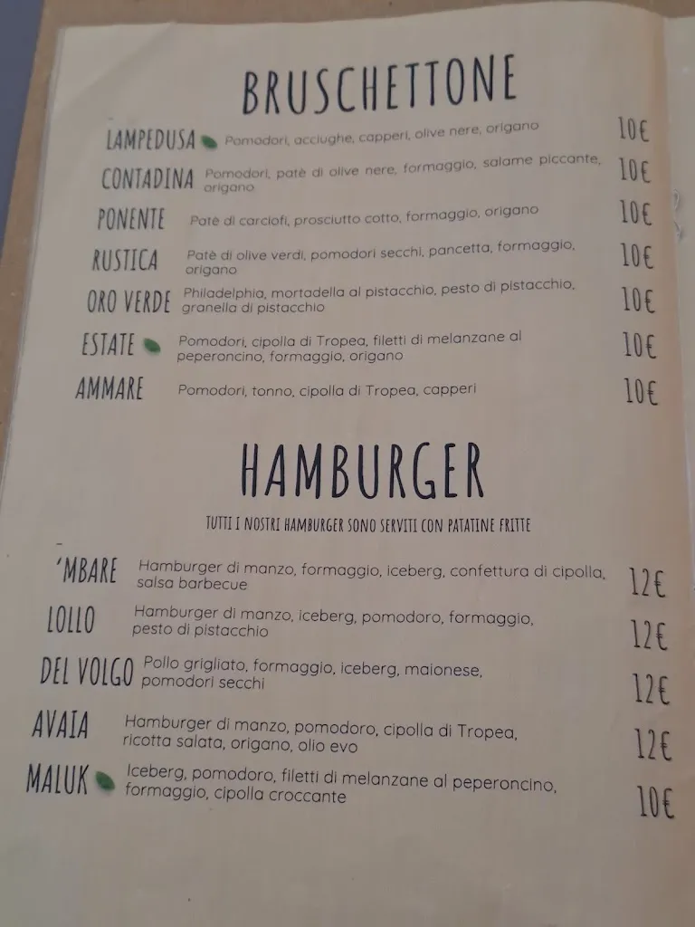 Menu_Ponente Sicilian factory_Lampedusa_immagine_1