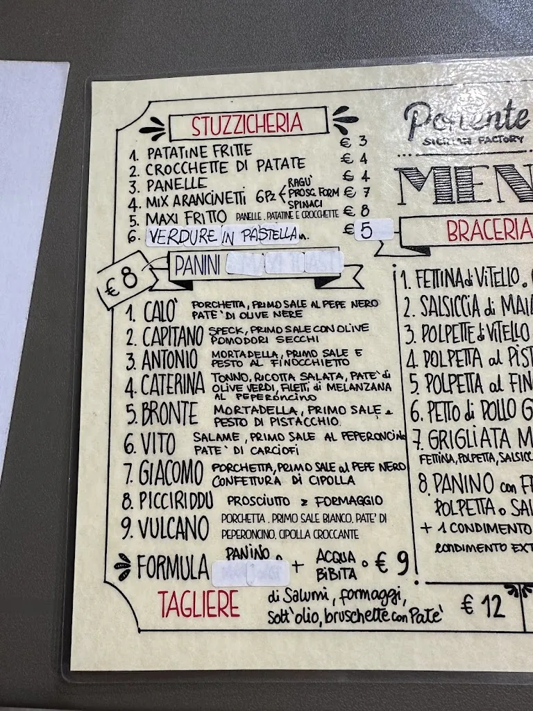 Menu_Ponente Sicilian factory_Lampedusa_immagine_3