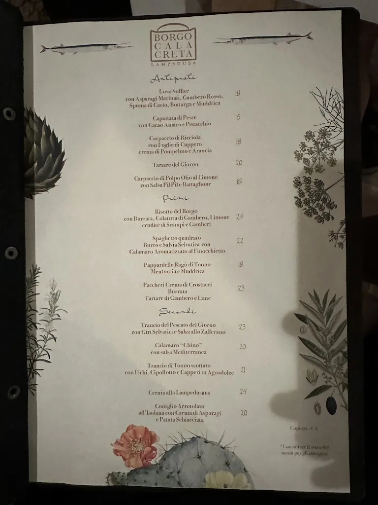 Menu_Ristorante Borgo Cala Creta 