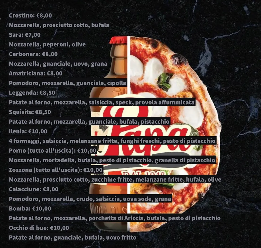 Menu_Pizzeria a taglio papa doc_Lampedusa_immagine_4