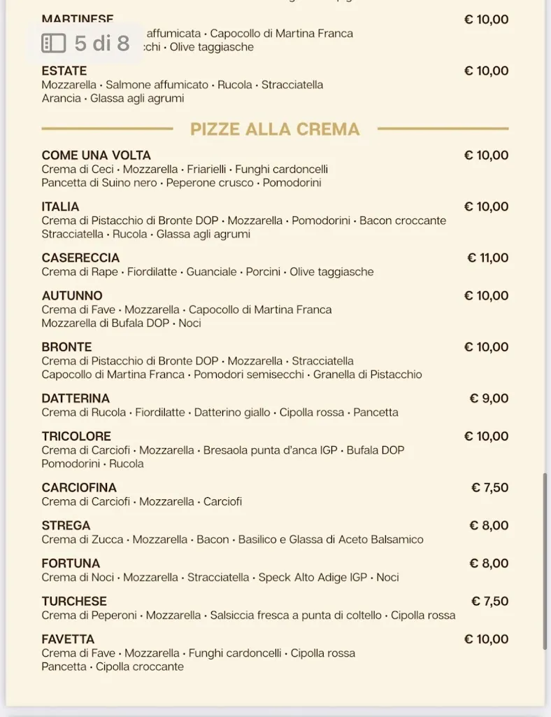 Menu_Pizzeria Come una Volta_Gravina in Puglia_image_4