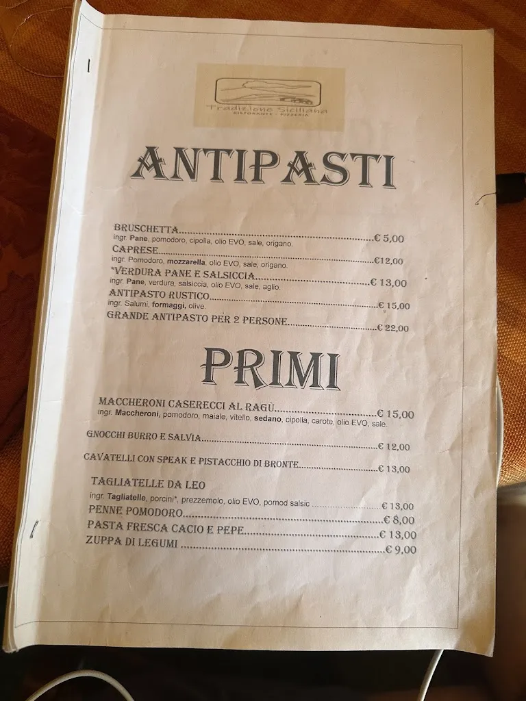 Menu_TRADIZIONE SICILIANA Ristorante Da Leo_Linguaglossa_image_2