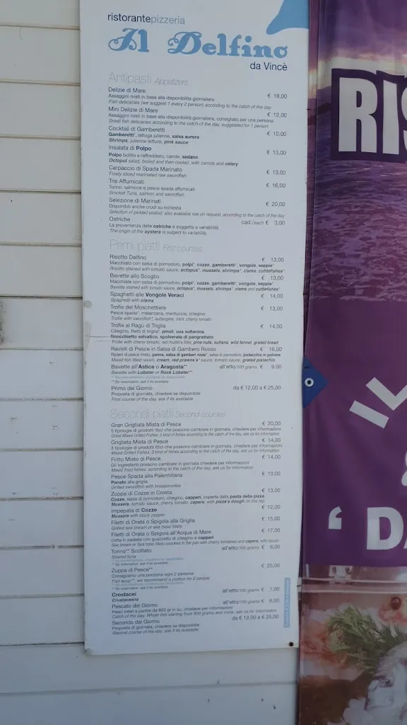 Menu_Ristorante Il Delfino - Da Vince'_Marina di Ragusa_image_1