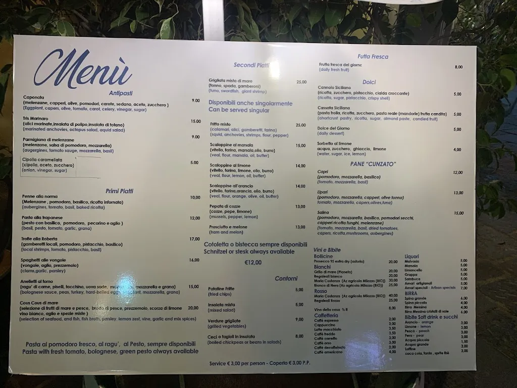 Menu_Trattoria Siciliana_Lipari_image_1