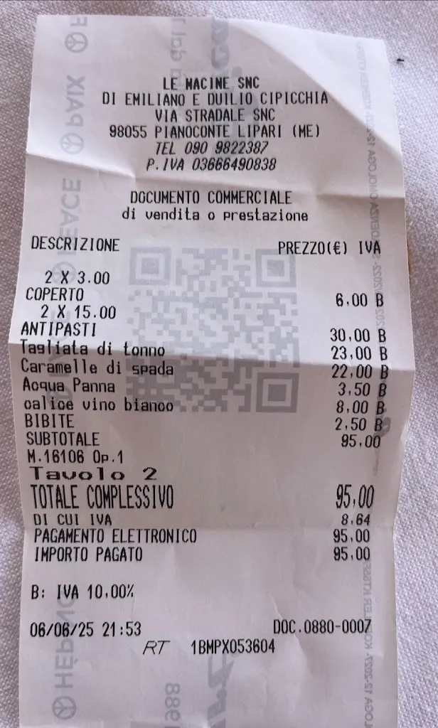 Andy Fosberg_Ristorante Le Macine_Lipari_review