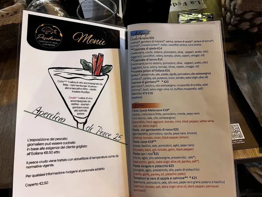Menu_RistoPescheria fantasie di Mare_Lipari_immagine_2