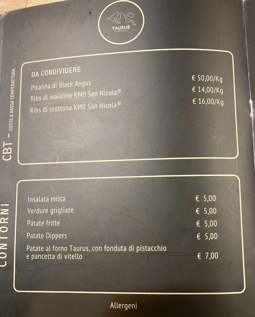 Menu_TAURUS - La Braceria_Mazzarino_image_1
