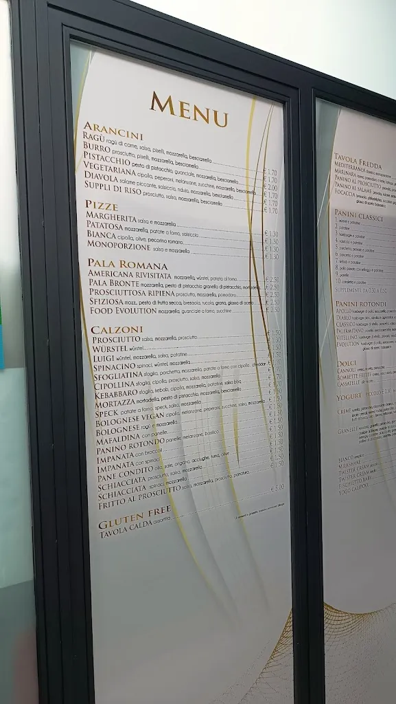 Menu_Food Evolution Rosticceria, Tavola Calda, Arancine, Panini, Yogurteria_Mazzarino_immagine_1