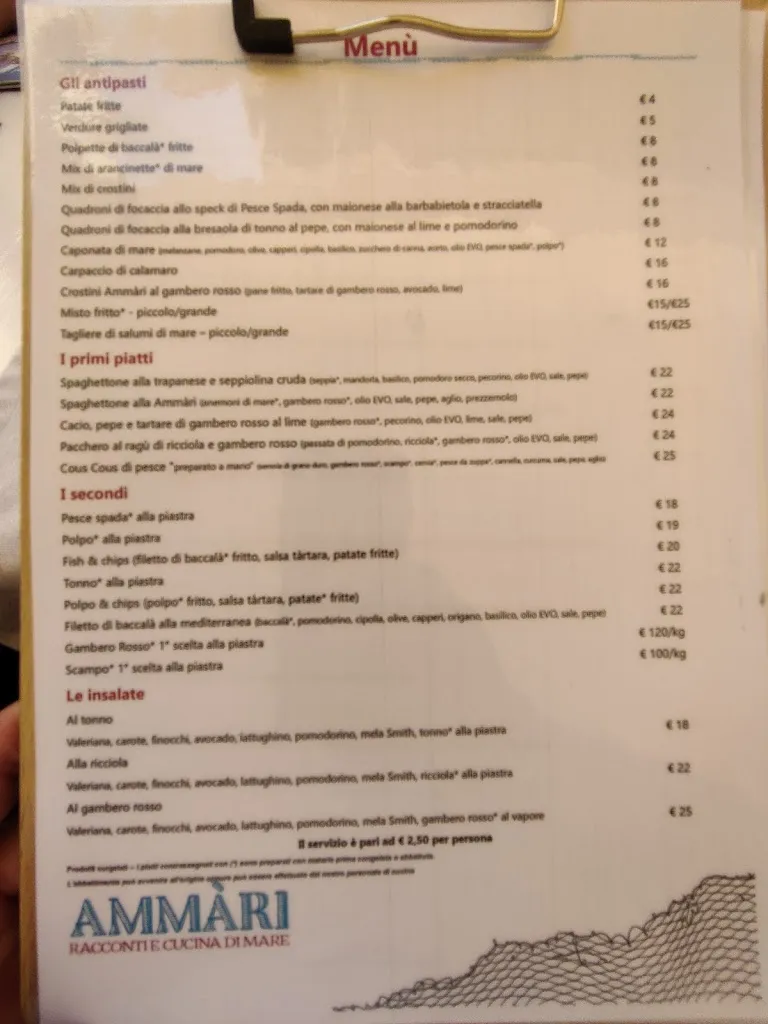 Menu_Ammàri - Racconti e cucina di mare_Mazara II_image_3