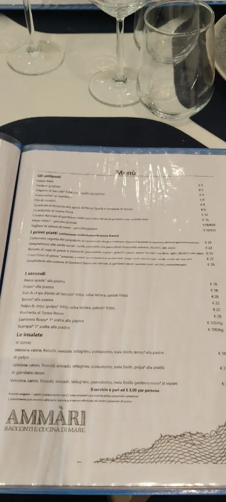Menu_Ammàri - Racconti e cucina di mare_Mazara II_image_4