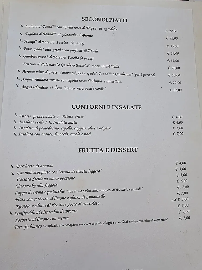 Menu_Ristorante Donna Franca_Mazara II_image_1