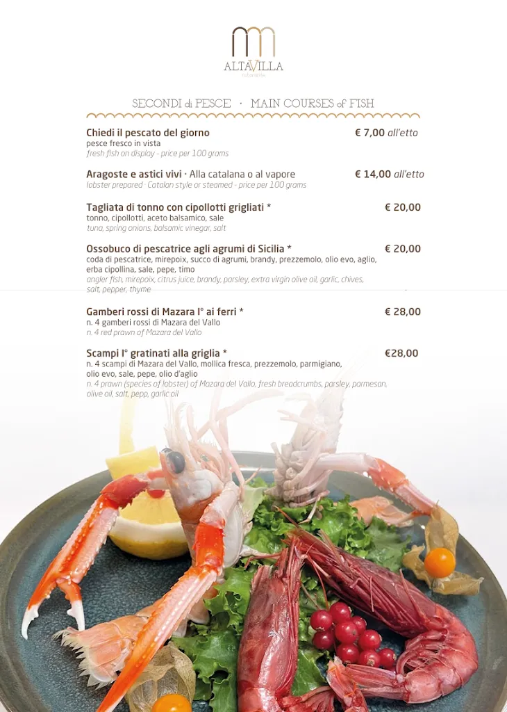 Menu_Altavilla Ristorante_Mazara II_image_1