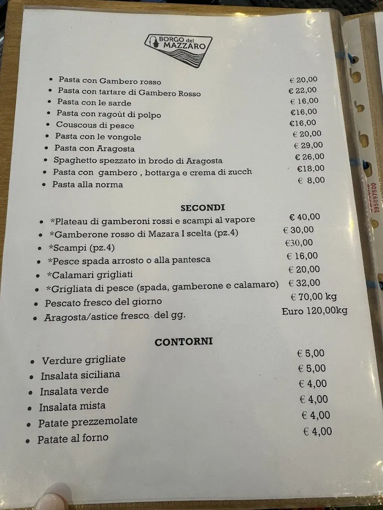 Menu_Ristorante Marmoreo Borgo Del Mazzaro di Giovanna Marmoreo_Mazara II_image_2