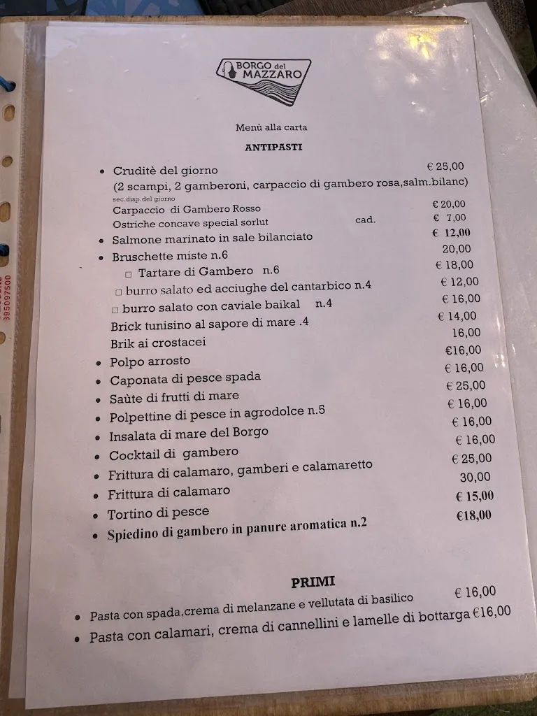 Menu_Ristorante Marmoreo Borgo Del Mazzaro di Giovanna Marmoreo_Mazara II_image_3