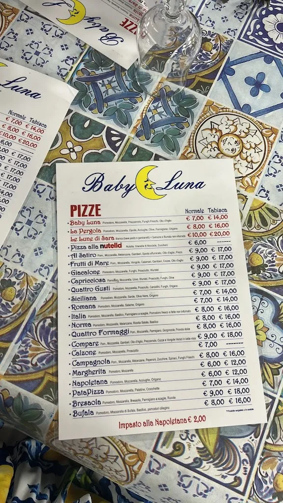 Menu_Ristorante Pizzeria Baby Luna_Mazara II_image_2