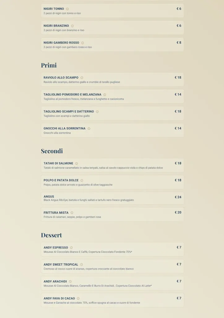 Menu_Fuga Experience_Leporano Marina_image_2