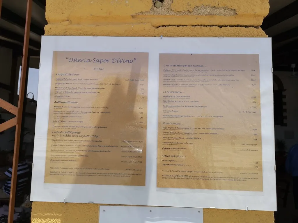 Menu_Osteria Sapor DiVino_Mazara del Vallo_image_4