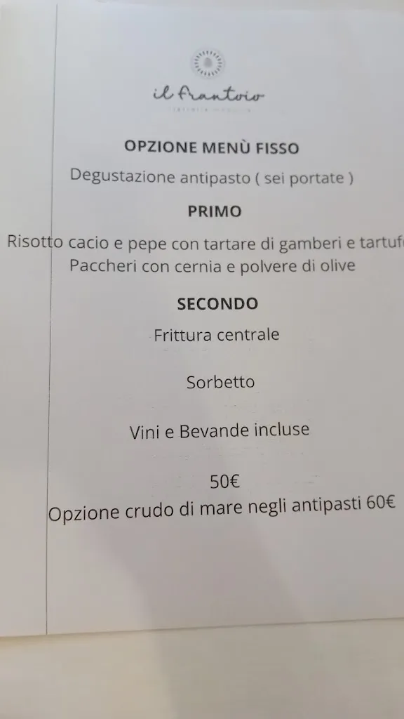 Menu_Il Frantoio trattoria moderna_Leporano Marina_image_2