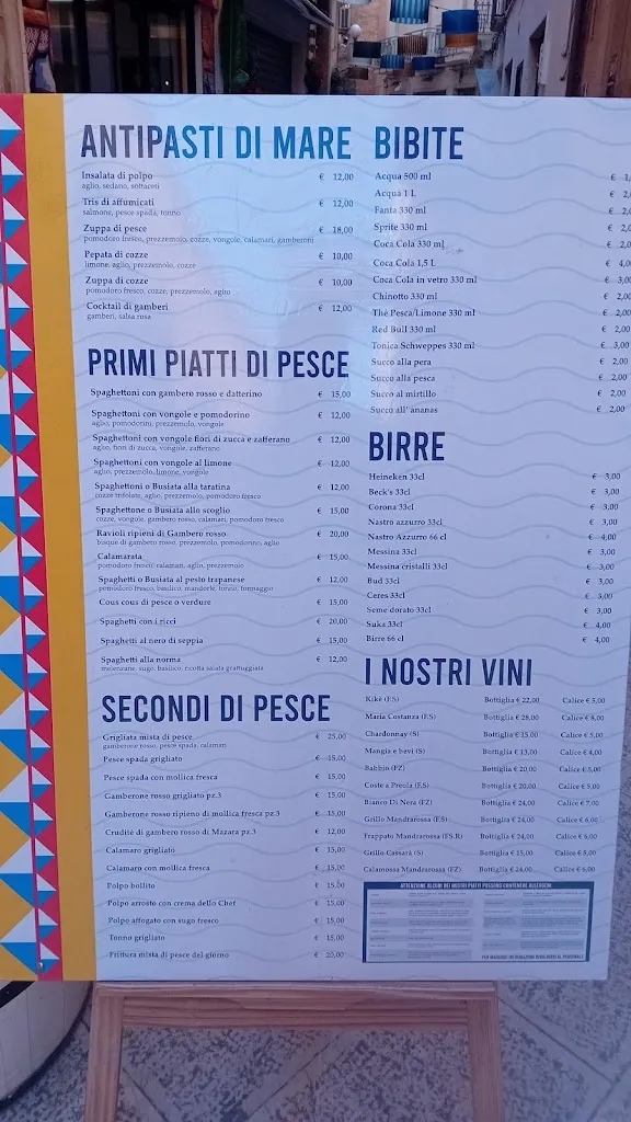 Menu_Ristorante MANGIA E BEVI CHE LA VITA È BREVE_Mazara del Vallo_image_1