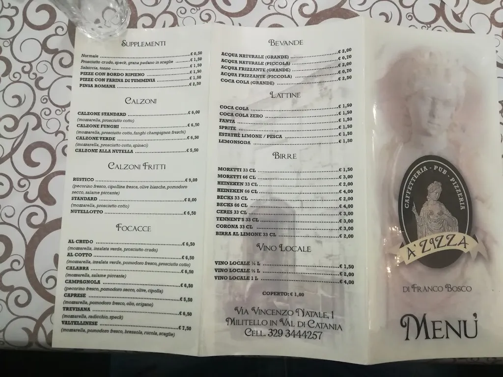 Menu_A ZIZZA_Militello in Val di Catania_image_2
