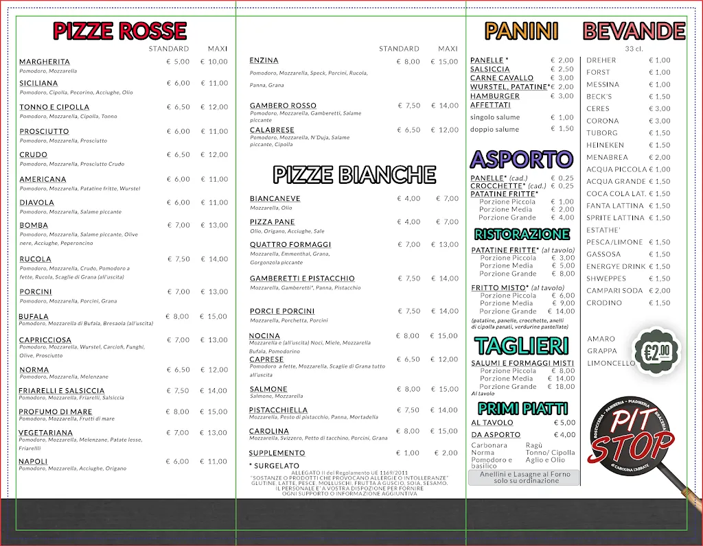 Menu_Pit Stop di Carolina L'Abbate - Rosticceria, Panineria, Braceria, Piadineria Angolo Bar_Mistretta_immagine_1