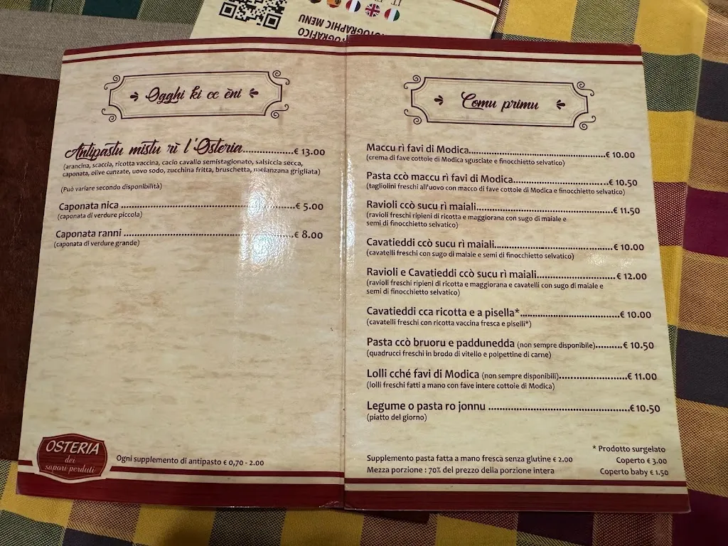 Menu_Osteria dei Sapori Perduti_Modica_image_1